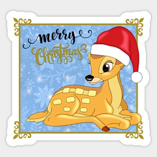 Bambi Christmas Sticker